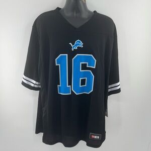 Detroit Lions Jared Goff 16 Black NFL Team Apparel Jersey Mens 2XL NWT (L1)